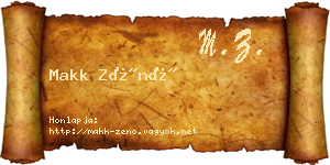 Makk Zénó névjegykártya